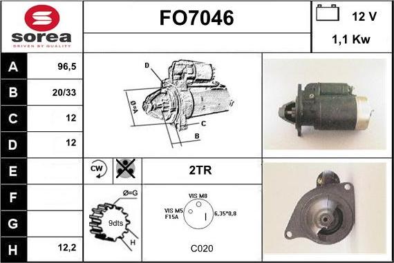 Sera FO7046 - Стартер autosila-amz.com