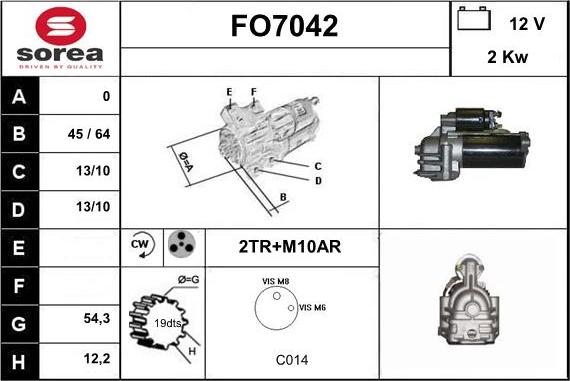 Sera FO7042 - Стартер autosila-amz.com