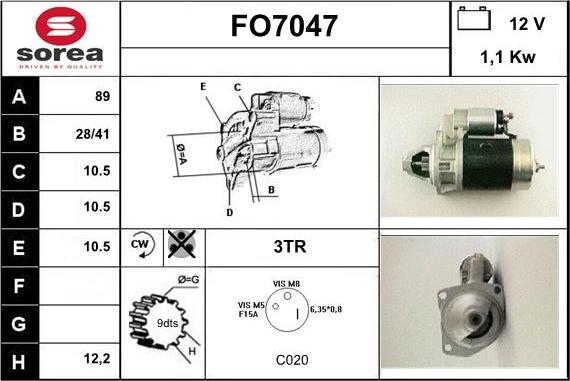 Sera FO7047 - Стартер autosila-amz.com