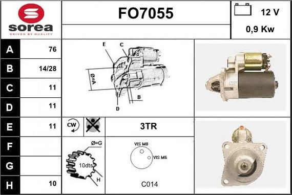 Sera FO7055 - Стартер autosila-amz.com