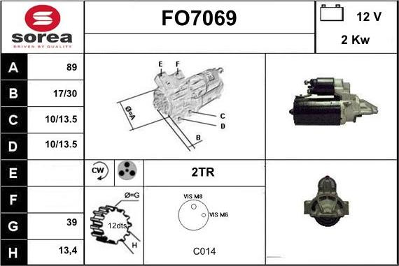 Sera FO7069 - Стартер autosila-amz.com