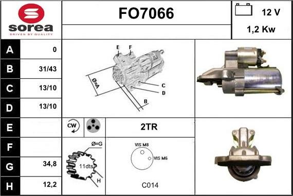 Sera FO7066 - Стартер autosila-amz.com