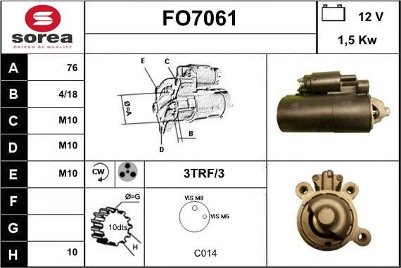 Sera FO7061 - Стартер autosila-amz.com