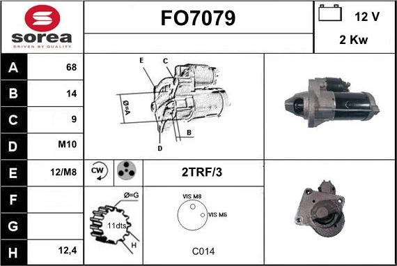 Sera FO7079 - Стартер autosila-amz.com