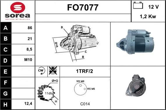 Sera FO7077 - Стартер autosila-amz.com