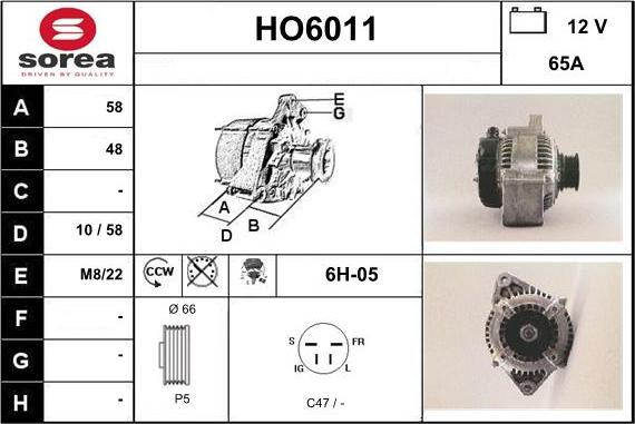 Sera HO6011 - Генератор autosila-amz.com