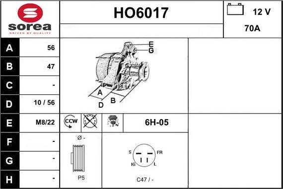 Sera HO6017 - Генератор autosila-amz.com