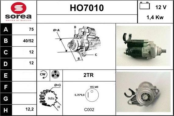 Sera HO7010 - Стартер autosila-amz.com