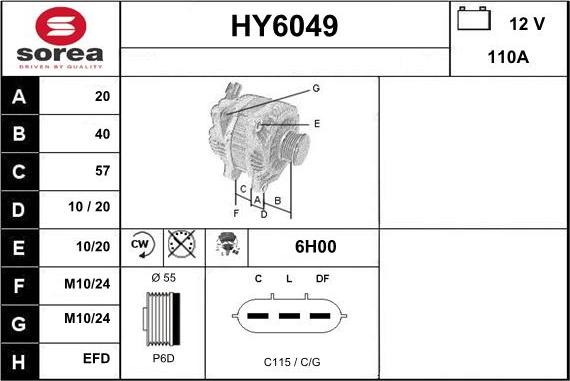 Sera HY6049 - Генератор autosila-amz.com