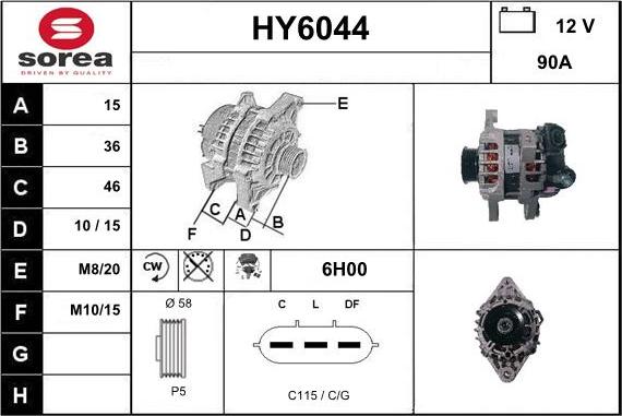 Sera HY6044 - Генератор autosila-amz.com