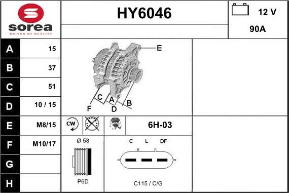 Sera HY6046 - Генератор autosila-amz.com