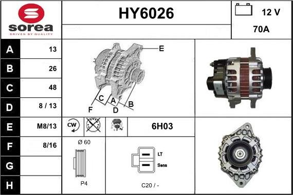 Sera HY6026 - Генератор autosila-amz.com