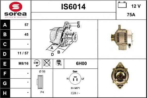 Sera IS6014 - Генератор autosila-amz.com