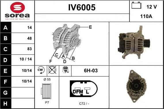 Sera IV6005 - Генератор autosila-amz.com