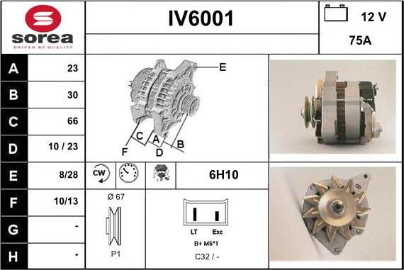 Sera IV6001 - Генератор autosila-amz.com