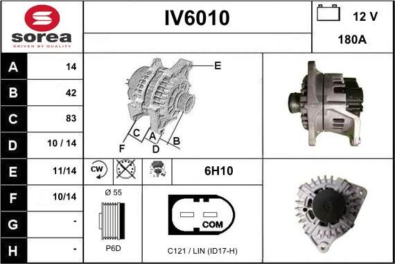 Sera IV6010 - Генератор autosila-amz.com