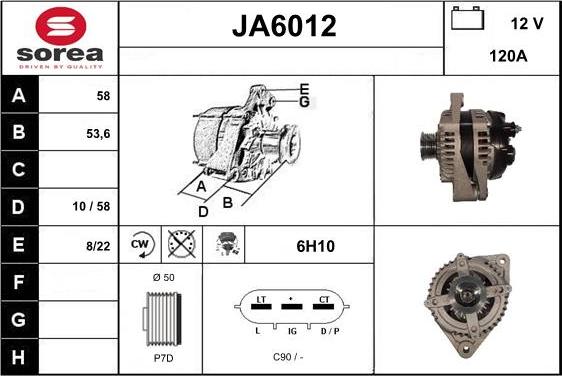 Sera JA6012 - Генератор autosila-amz.com