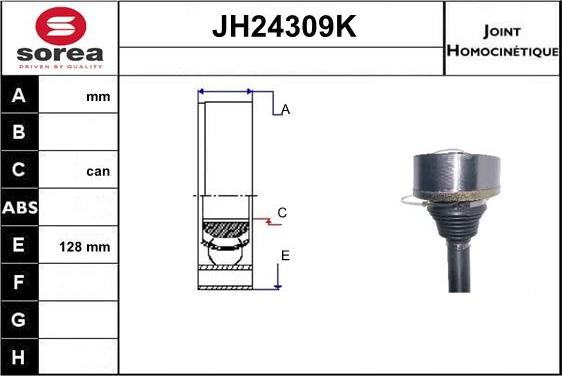 Sera JH24309K - Шарнирный комплект, ШРУС, приводной вал autosila-amz.com