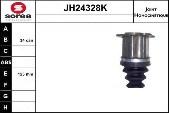 Sera JH24328K - Шарнирный комплект, ШРУС, приводной вал autosila-amz.com