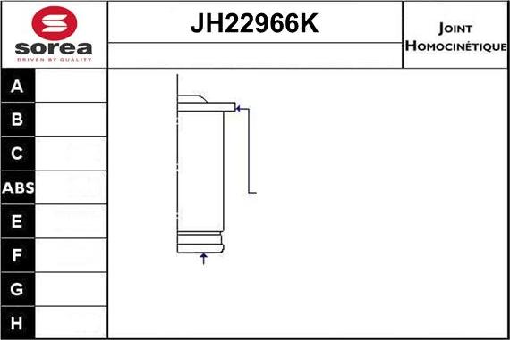 Sera JH22966K - Шарнирный комплект, ШРУС, приводной вал autosila-amz.com