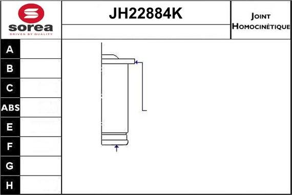 Sera JH22884K - Шарнирный комплект, ШРУС, приводной вал autosila-amz.com
