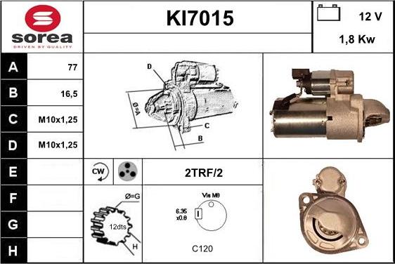 Sera KI7015 - Стартер autosila-amz.com