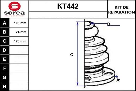 Sera KT442 - Пыльник, приводной вал autosila-amz.com