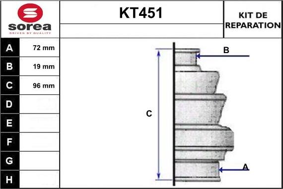 Sera KT451 - Пыльник, приводной вал autosila-amz.com