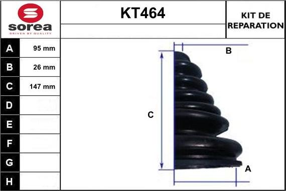 Sera KT464 - Пыльник, приводной вал autosila-amz.com