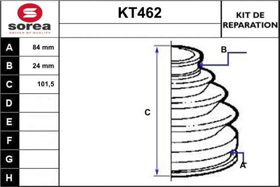 Sera KT462 - Пыльник, приводной вал autosila-amz.com