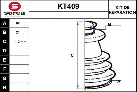 Sera KT409 - Пыльник, приводной вал autosila-amz.com