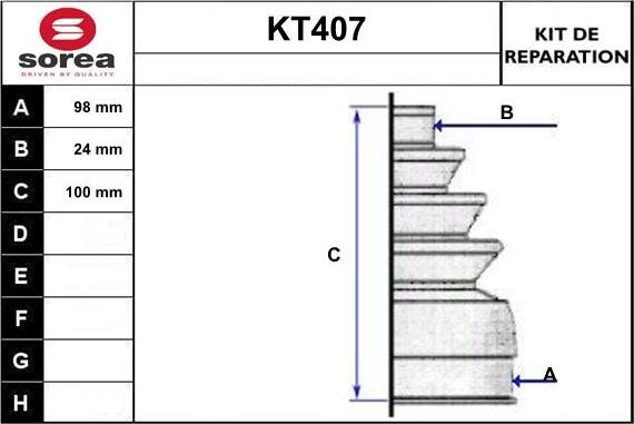 Sera KT407 - Пыльник, приводной вал autosila-amz.com