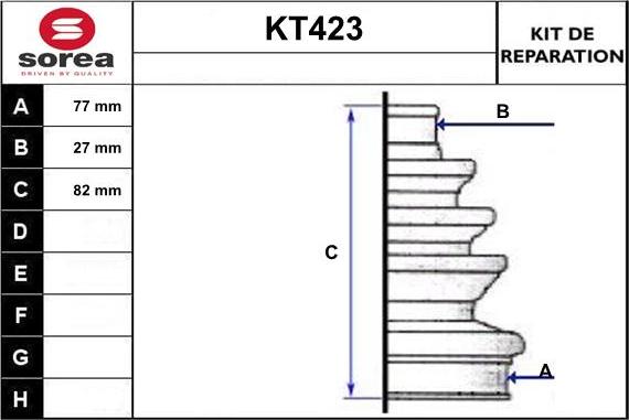 Sera KT423 - Пыльник, приводной вал autosila-amz.com
