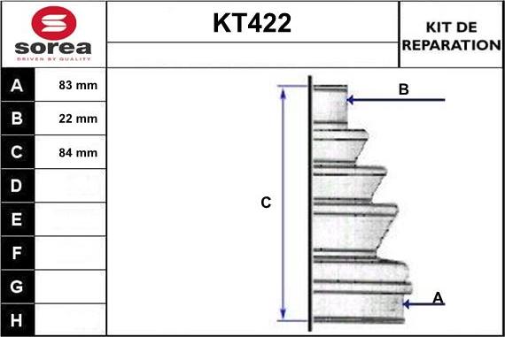 Sera KT422 - Пыльник, приводной вал autosila-amz.com