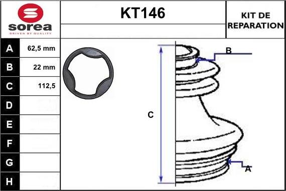 Sera KT146 - Пыльник, приводной вал autosila-amz.com