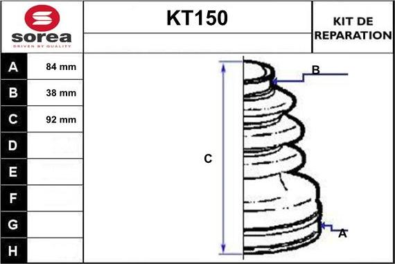 Sera KT150 - Пыльник, приводной вал autosila-amz.com