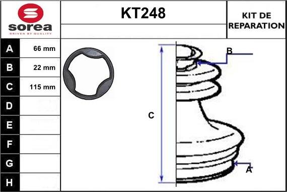 Sera KT248 - Пыльник, приводной вал autosila-amz.com