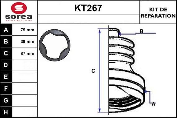 Sera KT267 - Пыльник, приводной вал autosila-amz.com