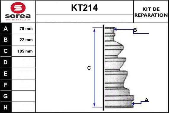 Sera KT214 - Пыльник, приводной вал autosila-amz.com