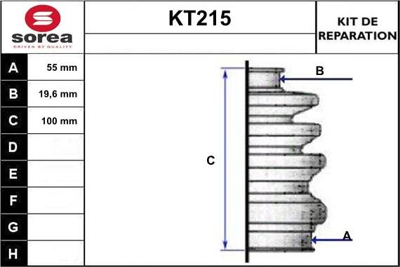 Sera KT215 - Пыльник, приводной вал autosila-amz.com