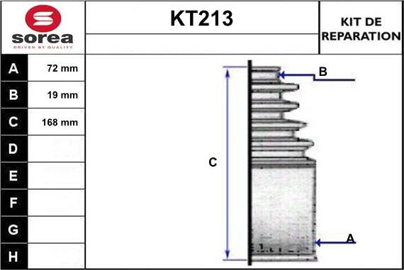 Sera KT213 - Пыльник, приводной вал autosila-amz.com