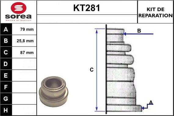 Sera KT281 - Пыльник, приводной вал autosila-amz.com