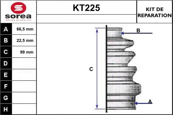 Sera KT225 - Пыльник, приводной вал autosila-amz.com