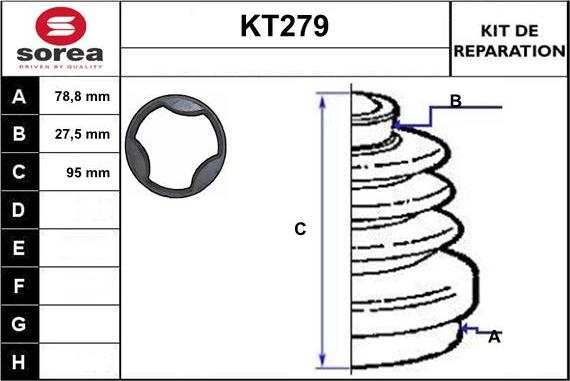 Sera KT279 - Пыльник, приводной вал autosila-amz.com