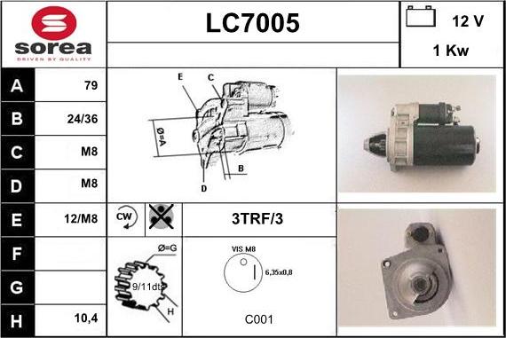 Sera LC7005 - Стартер autosila-amz.com