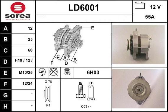 Sera LD6001 - Генератор autosila-amz.com