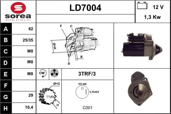 Sera LD7004 - Стартер autosila-amz.com