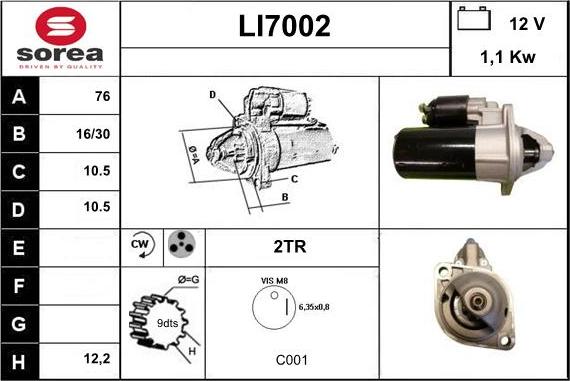 Sera LI7002 - Стартер autosila-amz.com