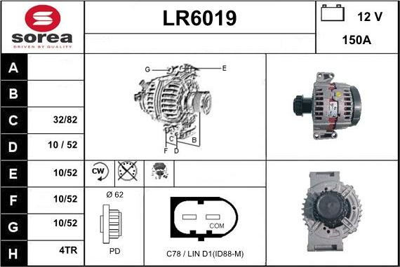 Sera LR6019 - Генератор autosila-amz.com