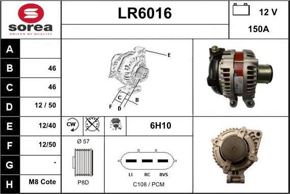 Sera LR6016 - Генератор autosila-amz.com